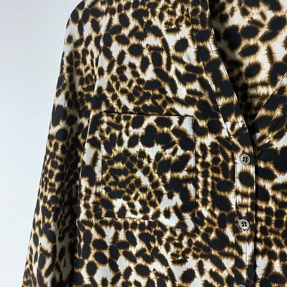 Twelfth Street By Cynthia Vincent Silk Animal Print Blouse - Picture 5 of 8